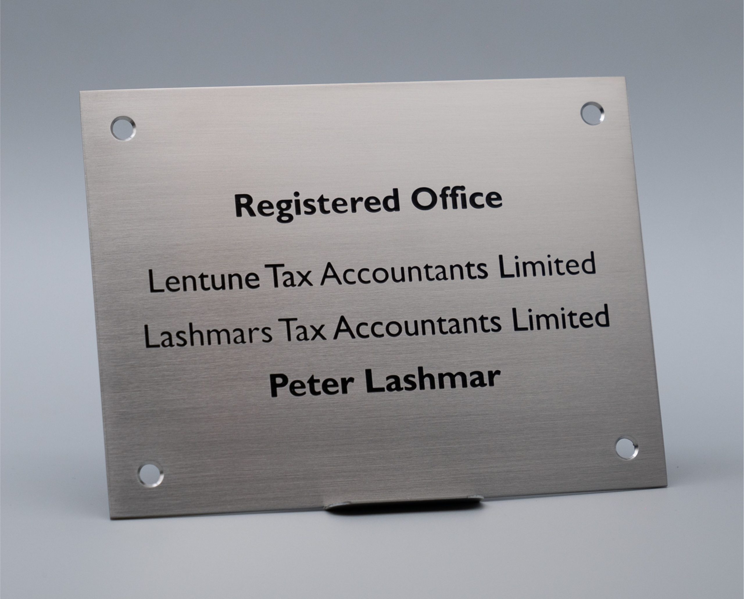 Etched Stainless Steel Business Plaque copy